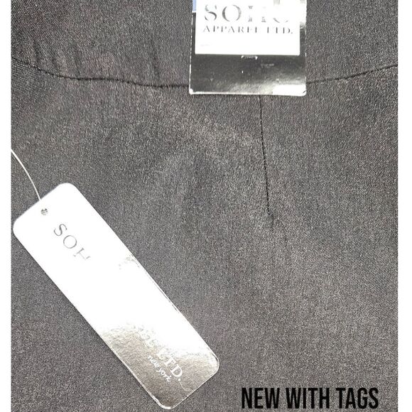 SOHO APPAREL LTD NEW YORK Plus size Women's Low Rise Black Cropped Slacks S: 16 - Picture 11 of 16